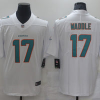 Men's Miami Dolphins Jaylen Waddle #17 White Game Jersey1