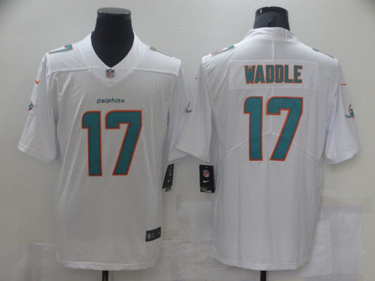 Men's Miami Dolphins Jaylen Waddle #17 White Game Jersey1