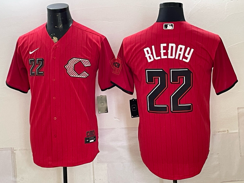 Men's Cincinnati Reds JJ Bleday #22 Red 2026 City Connect Stadium Jersey