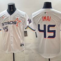 Men's Houston Astros Tatsuya Imai #45 White 2025 City Connect Limited Player Jersey