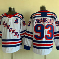 Men's New York Rangers Mika Zibanejad #93 White Player Jersey1