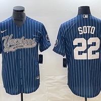 Men's New York Yankees Juan Soto #22 Blue Player Jersey1 Joint Edition