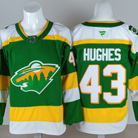 Men's Minnesota Wild Quinn Hughes #43 Green Breakaway Jersey