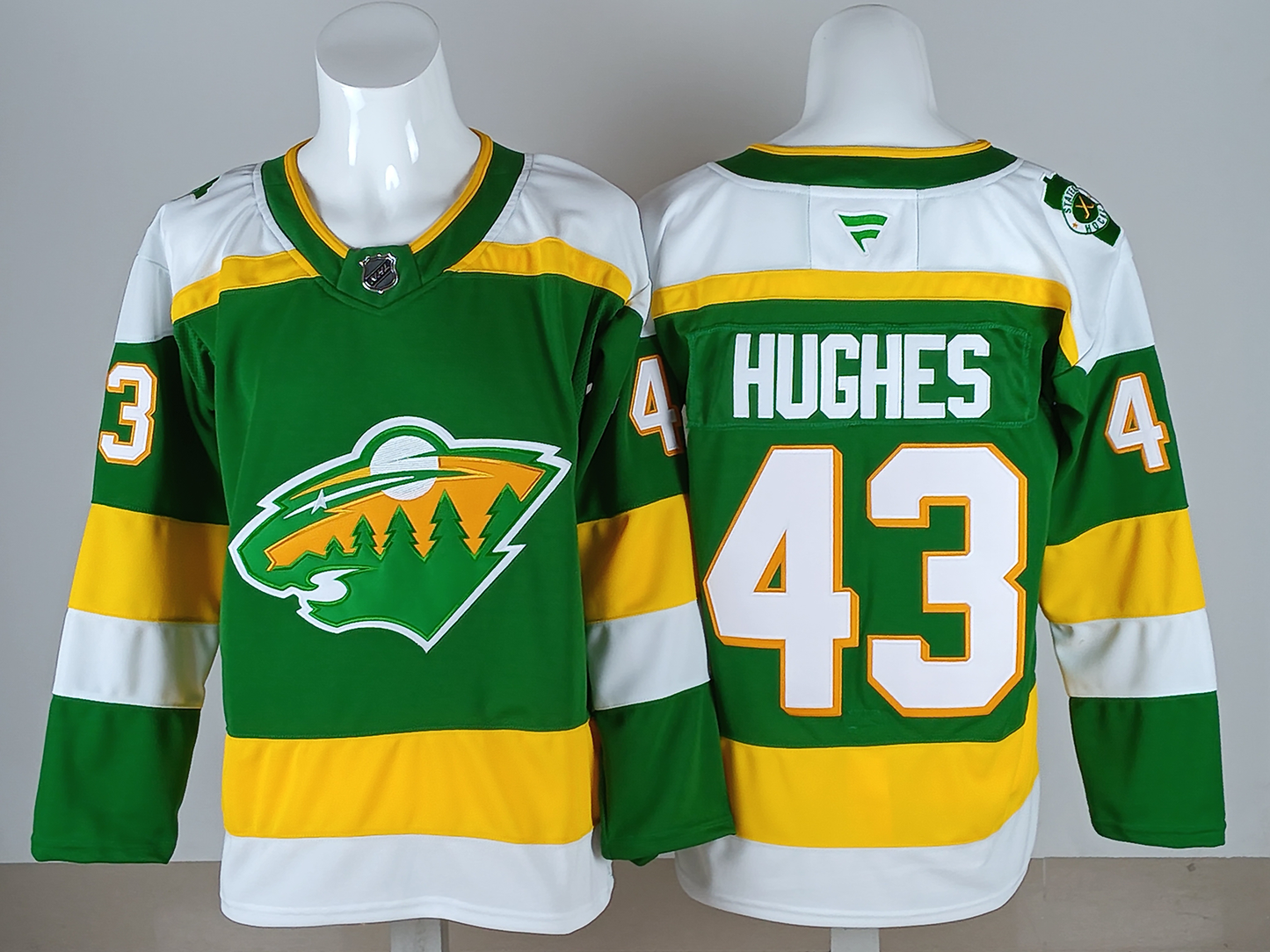 Men's Minnesota Wild Quinn Hughes #43 Green Breakaway Jersey