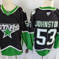 Men's Dallas Stars Wyatt Johnston #53 Black Premium Player Jersey