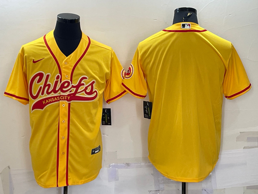 Men's Kansas City Chiefs Gold Blank Jersey1