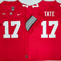Men's Ohio State Buckeyes Carnell Tate #17 Red Player Jersey