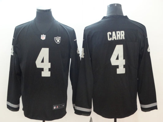 Men's Las Vegas Raiders #4 Derek Carr Black Game Player Jersey1