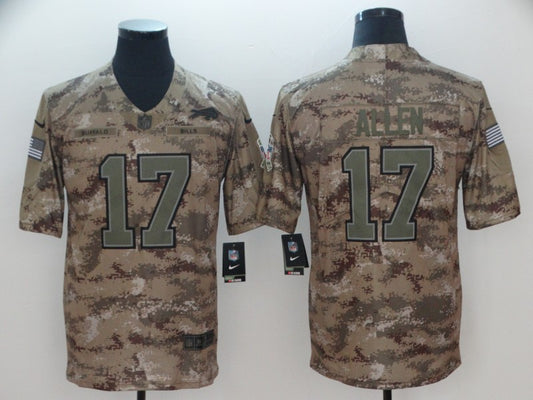 Men's Buffalo Bills Josh Allen #17 Camouflage Game Jersey1