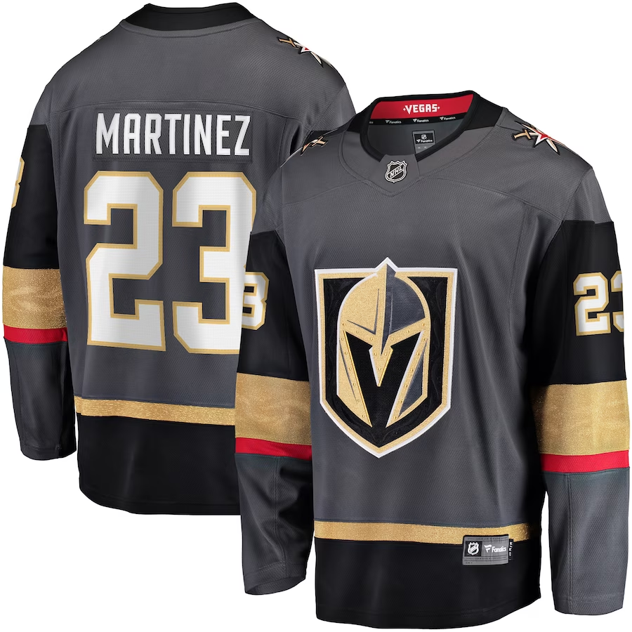 Men's Vegas Golden Knights Alec Martinez #23 Gray Breakaway Alternate Player Jersey1