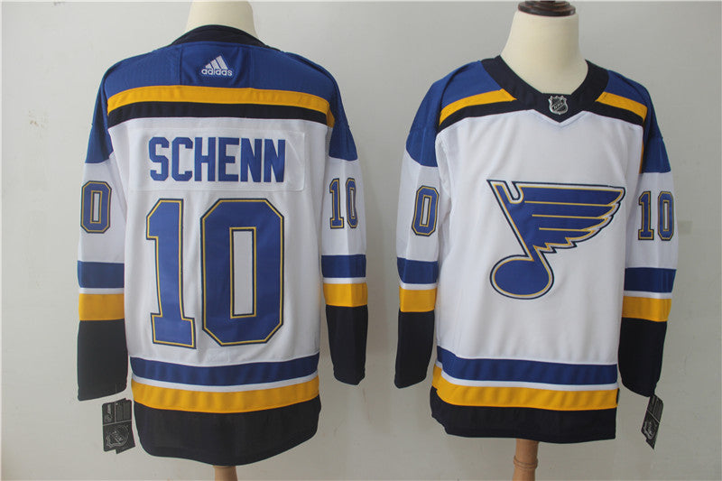 Men's St. Louis Blues Brayden Schenn #10 White Breakaway Player Jersey1