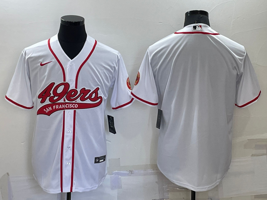 Men's San Francisco 49ers White Blank Jersey1