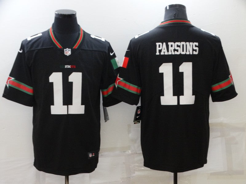 Men's Dallas Cowboys Micah Parsons #11 Black Game Player Jersey1
