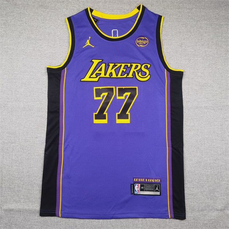 Luka Doncic #77 Los Angeles Lakers Purple Statement Edition Swingman Jersey