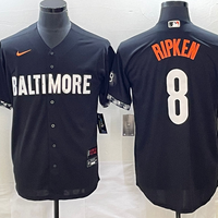 Men's Baltimore Orioles Cal Ripken #8 Black 2023 City Connect Replica Player Jersey1