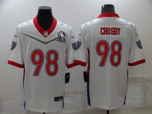Men's Las Vegas Raiders Maxx Crosby #98 White All Star Game Jersey1