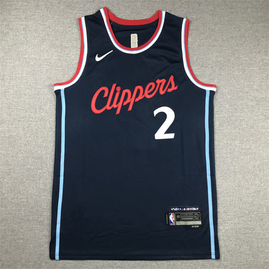 Men's LA Clippers Kawhi Leonard #2 Navy Swingman Player Jersey1