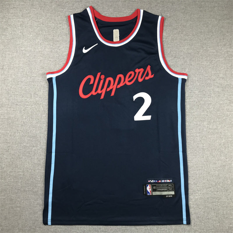 Men's LA Clippers Kawhi Leonard #2 Navy Swingman Player Jersey1