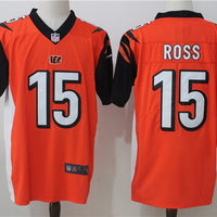 Men's Cincinnati Bengals John Ross #15 Orange Game Jersey2