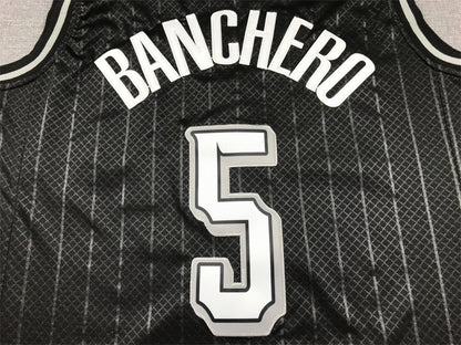 Men's Orlando Magic Paolo Banchero #5 Black 2023/24 Swingman Jersey1 - City Edition