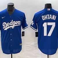 Men's Los Angeles Dodgers Shohei Ohtani #17 Blue Replica Game Jersey1