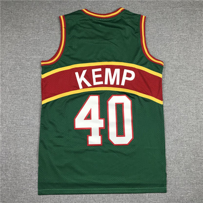 Men's Seattle Supersonics Shawn Kemp #40 Green Swingman Player Jersey