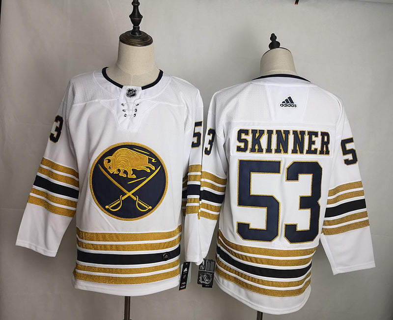 Men's Buffalo Sabres Jeff Skinner #53 White Replica Player Jersey1