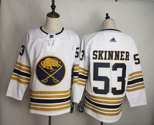 Men's Buffalo Sabres Jeff Skinner #53 White Replica Player Jersey1