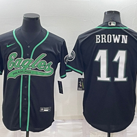 Men's Philadelphia Eagles A.J. Brown #11 Black Game Jersey1 Joint Edition