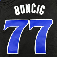 Men's Dallas Mavericks Luka Doncic #77 Black 2023/24 Swingman Jersey1 - City Edition