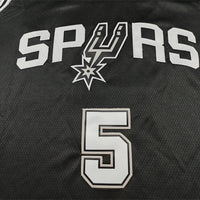 Men's San Antonio Spurs Stephon Castle #5 Black Swingman Jersey - Icon Edition