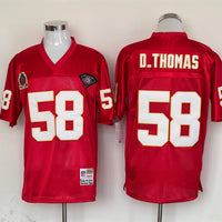 Men's Kansas City Chiefs Derrick Thomas Mitchell & Ness Red Legacy Replica Jersey1