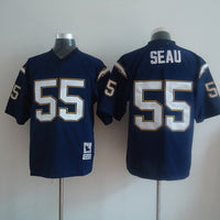 Men's San Diego Chargers Junior Seau Mitchell & Ness Royal Legacy Replica Jersey1