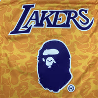 Men's Los Angeles Lakers Bape #93 Yellow 1996-97 Hardwood Classics Swingman Jersey1