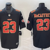 Men's San Francisco 49ers Christian McCaffrey #23 Carbon Black Fashion Game Jersey1