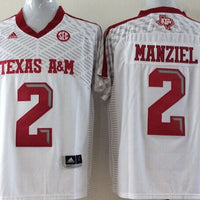 Men's Texas A&M Aggies Johnny Manziel #2 White Player Jersey
