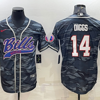 Men's Buffalo Bills Stefon Diggs #14 Grey Camouflage Game Jersey1 Joint Edition