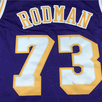 Men's Los Angeles Lakers Dennis Rodman Classics Swingman Jersey1 - Retro Purple
