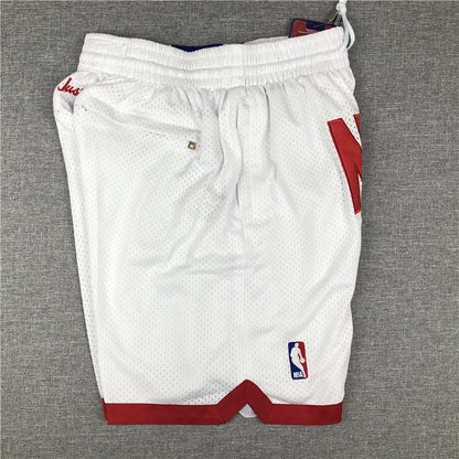 Men's Brooklyn Nets White Basketball Shorts1 Retro