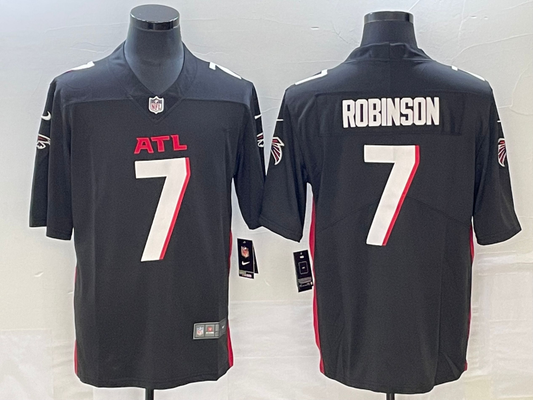 Men's Atlanta Falcons Bijan Robinson #7 Black Game Jersey1