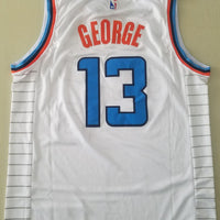 Men's LA Clippers Paul George #13 White Classics Jersey1