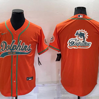 Men's Miami Dolphins Orange Game Jersey1