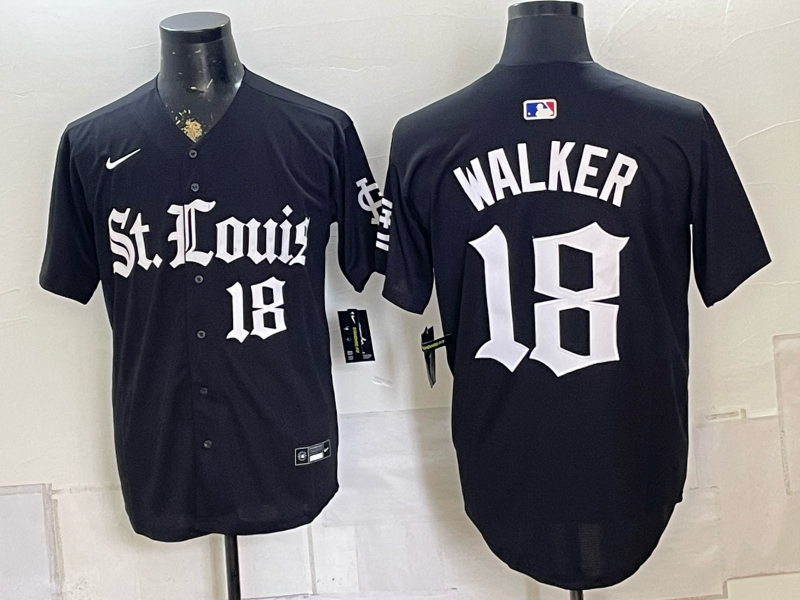 Men's St. Louis Cardinals Jordan Walker #18 Black Limited Player Jersey