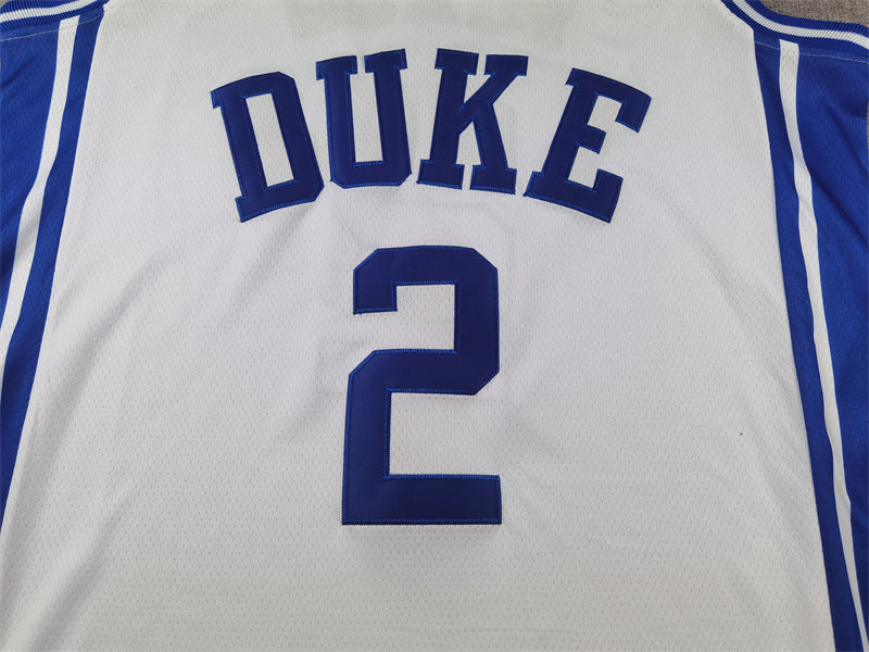 Men's Duke Blue Devils Cooper Flagg #2 White Replica Basketball Jersey