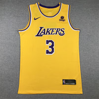 Men's Los Angeles Lakers Anthony Davis #3 Gold 2022/23 Swingman Jersey1 - Icon Edition