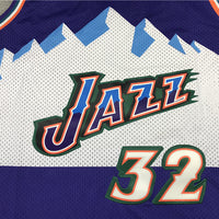 Men's Utah Jazz Karl Malone #32 Purple Hardwood Classics Throwback Team Jersey1