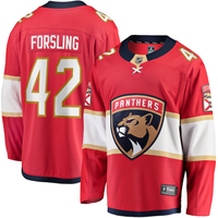 Men's Florida Panthers Gustav Forsling #42 Red Home Breakaway Player Jersey1