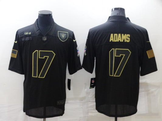Men's Las Vegas Raiders Davante Adams #17 Black Player Game Jersey1