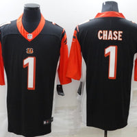 Men's Cincinnati Bengals Ja'Marr Chase #1 Black Alternate Game Player Jersey1