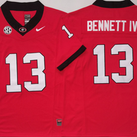 Men's Georgia Bulldogs Stetson Bennett #13 Red Game Jersey
